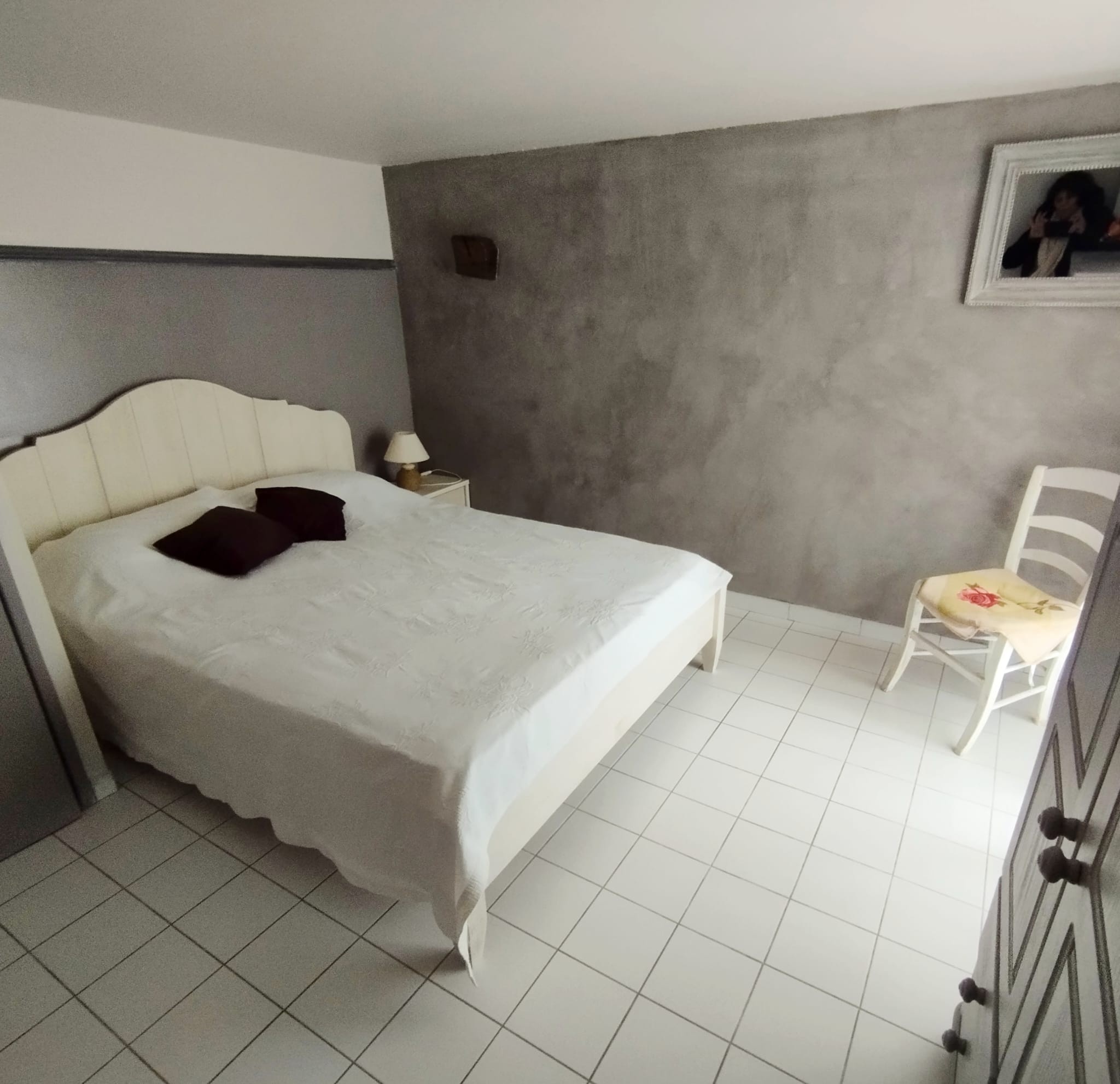 detail of a ground floor bedroom refurbished during the winter of 2025