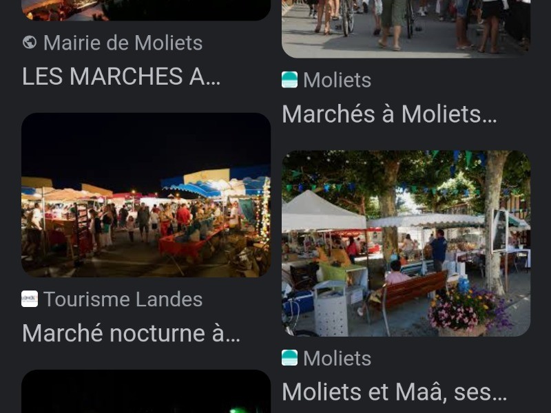Marché de Moliets Plage à 5mn de l'appartement