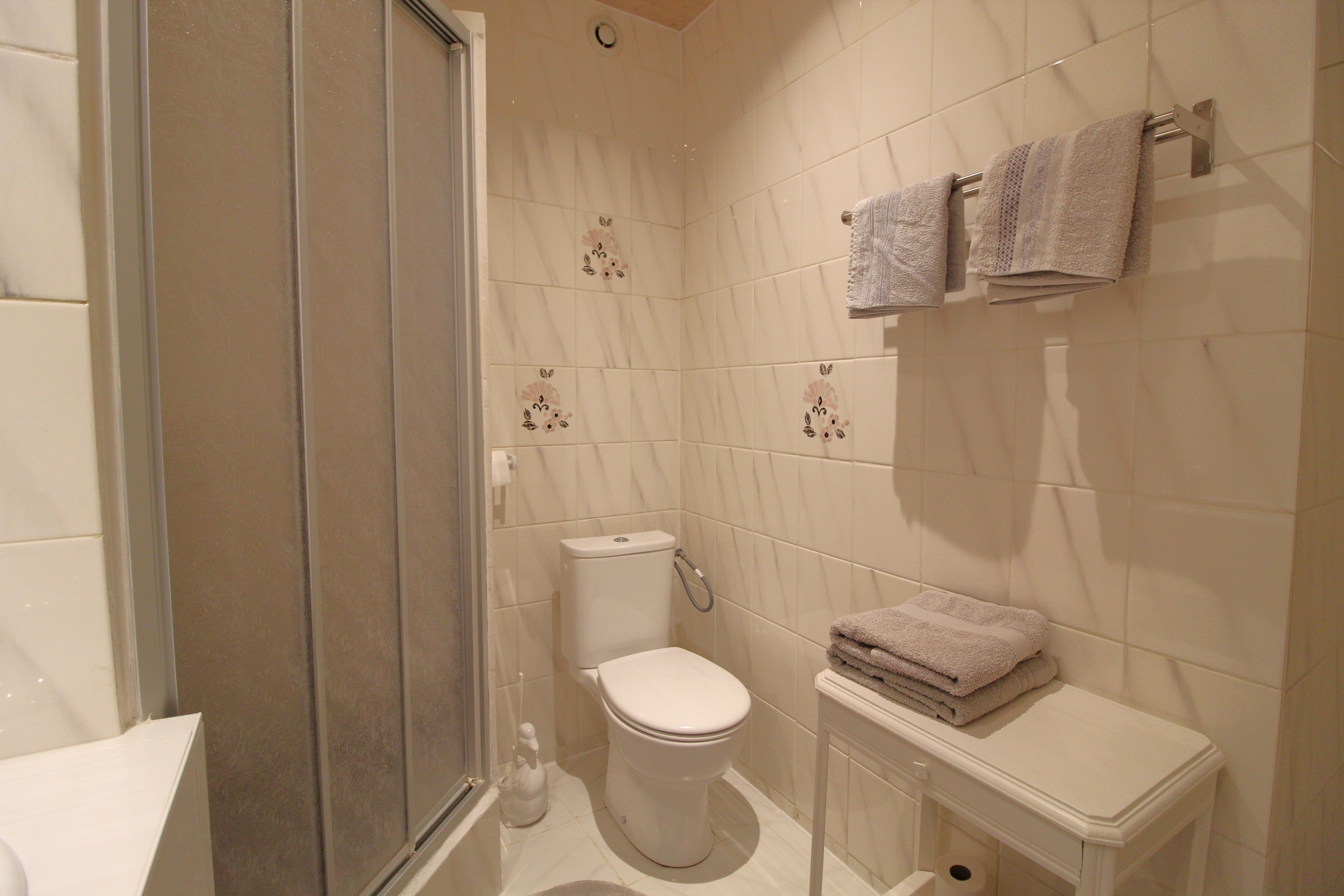 Salle d'eau avec toilettes - Maison d’Hôtes de Charme du XVIIIᵉ siècle, à Maizières