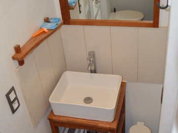 Salle d'eau - étage- Maison Bleue pour 2 personnes, proche plages, Meschers sur Gironde près de Royan