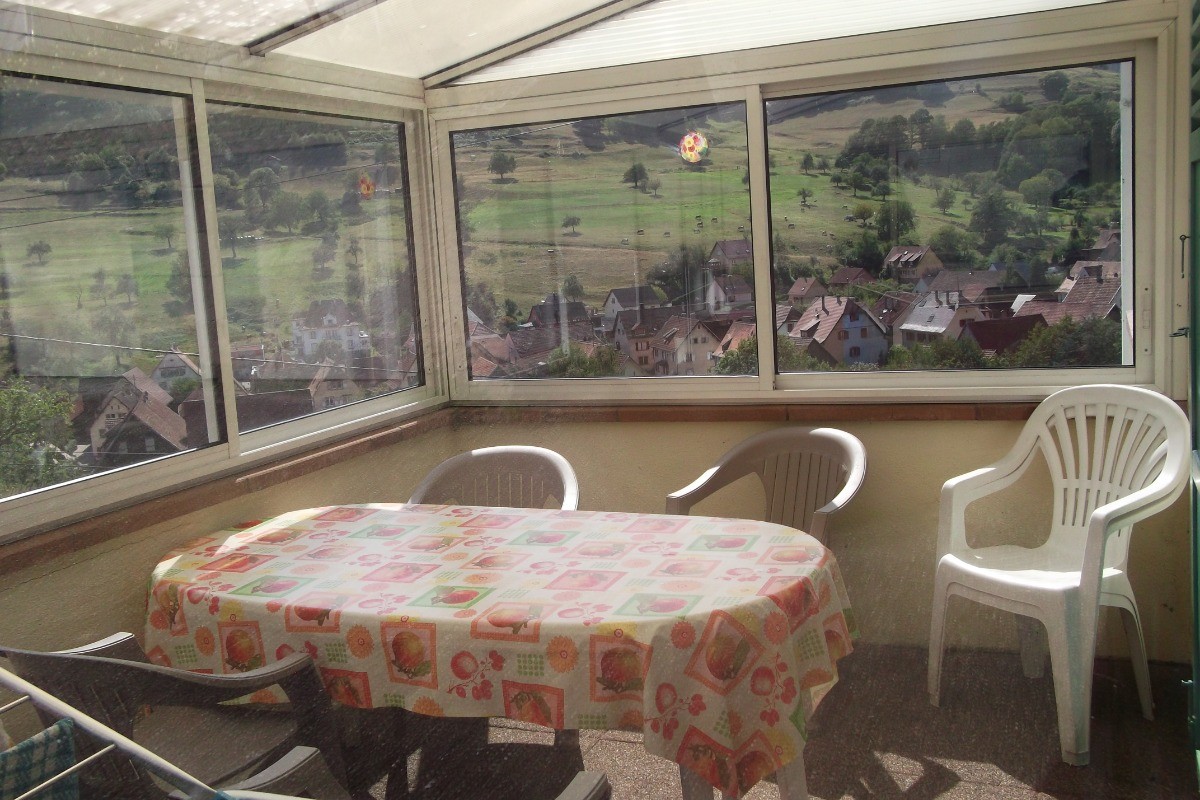 veranda avec vue sur nos belle montagne