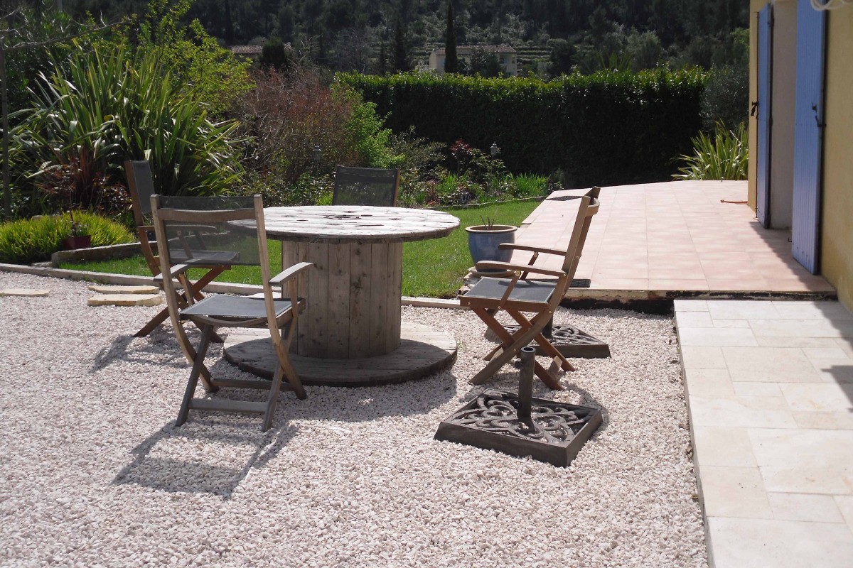 Coté du jardin, le Mas des Roses, Sanary-sur-Mer, Var, Côte d'Azur