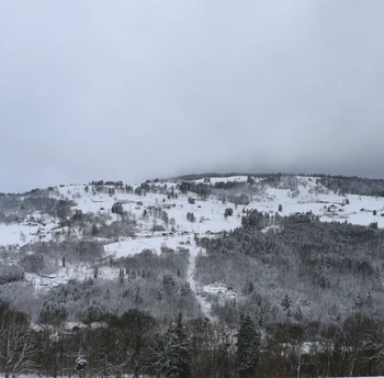 Vue sur le massif depuis la chambre - Chambre Flocon à la ferme sous les Hiez à Cornimont