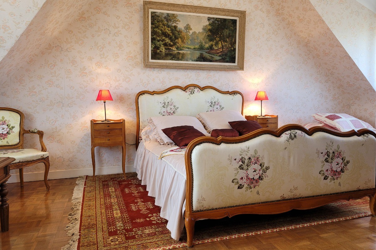Location Clévacances, Loguivy-de-la-mer, Le Barbu, la deuxième chambre de l'étage lit double