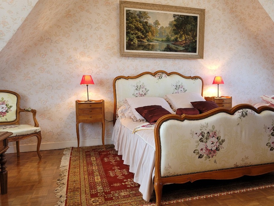 Location Clévacances, Loguivy-de-la-mer, Le Barbu, la deuxième chambre de l'étage lit double