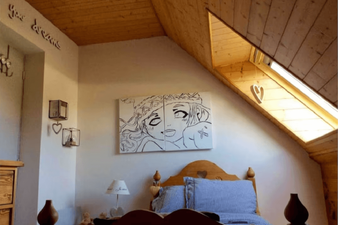 Etage: Chambre 3 avec 2 lits 90