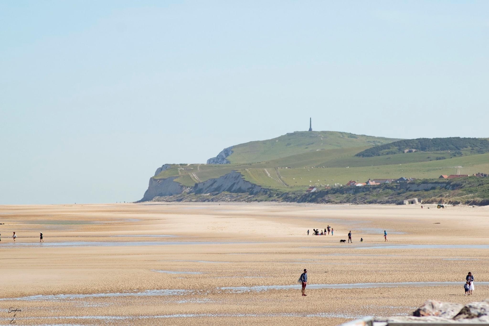 Plage et vue sur le blanc nez