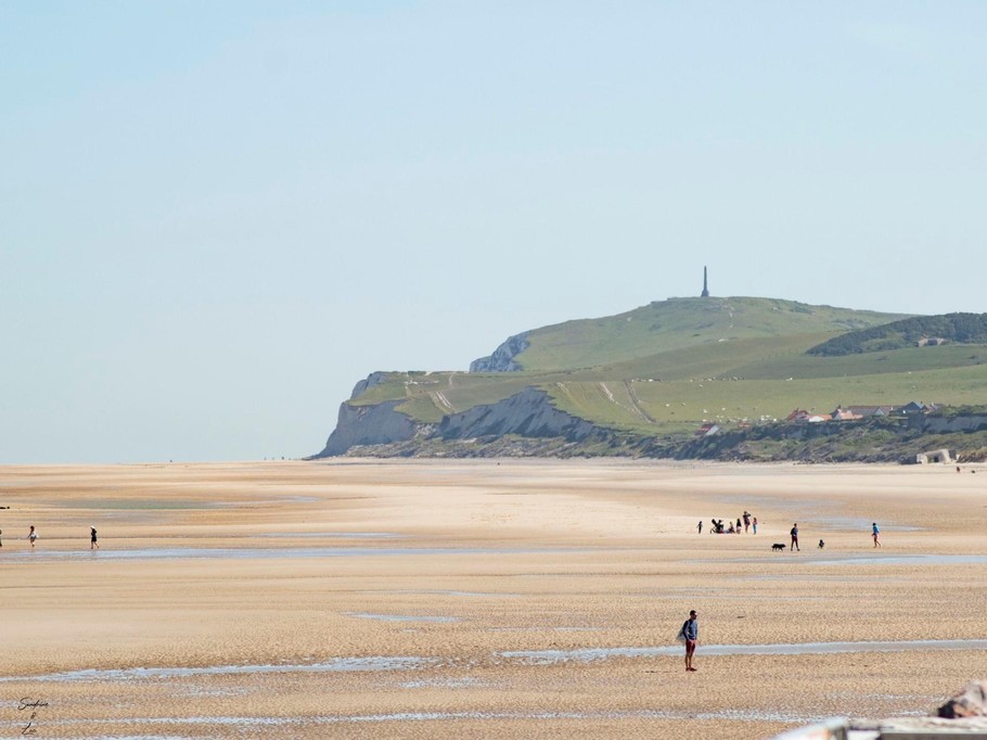 Plage et vue sur le blanc nez