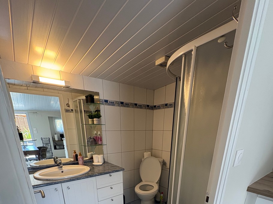 Shower room with toilet