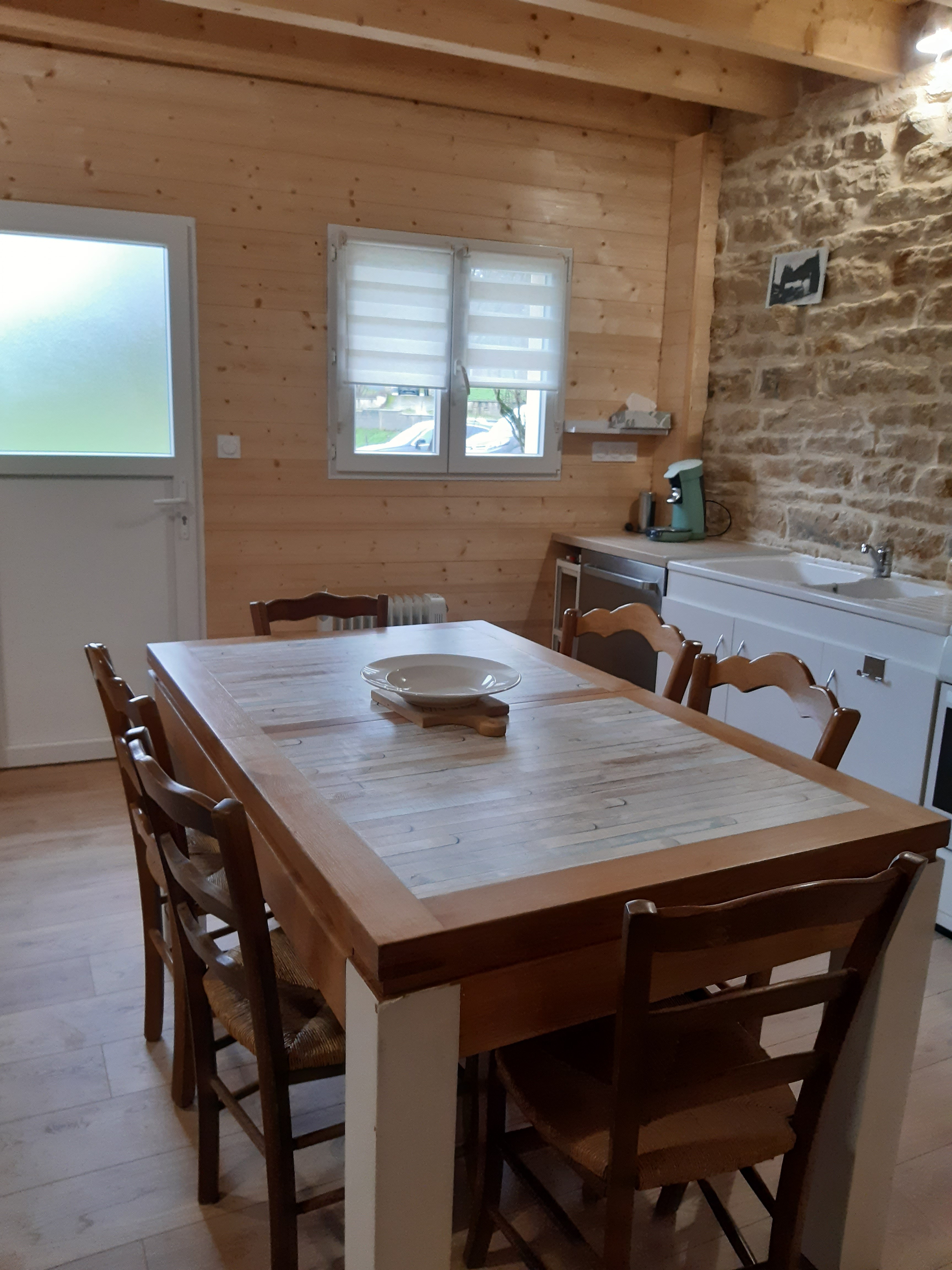 kitchen and living room