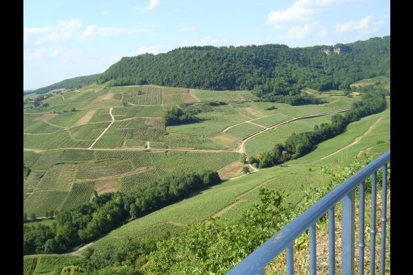 Pays de vignoble à découvrir. Ici aux abords de Château- Chalon et son fameux "vin jaune".