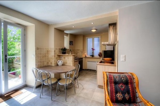kitchen with terrace view