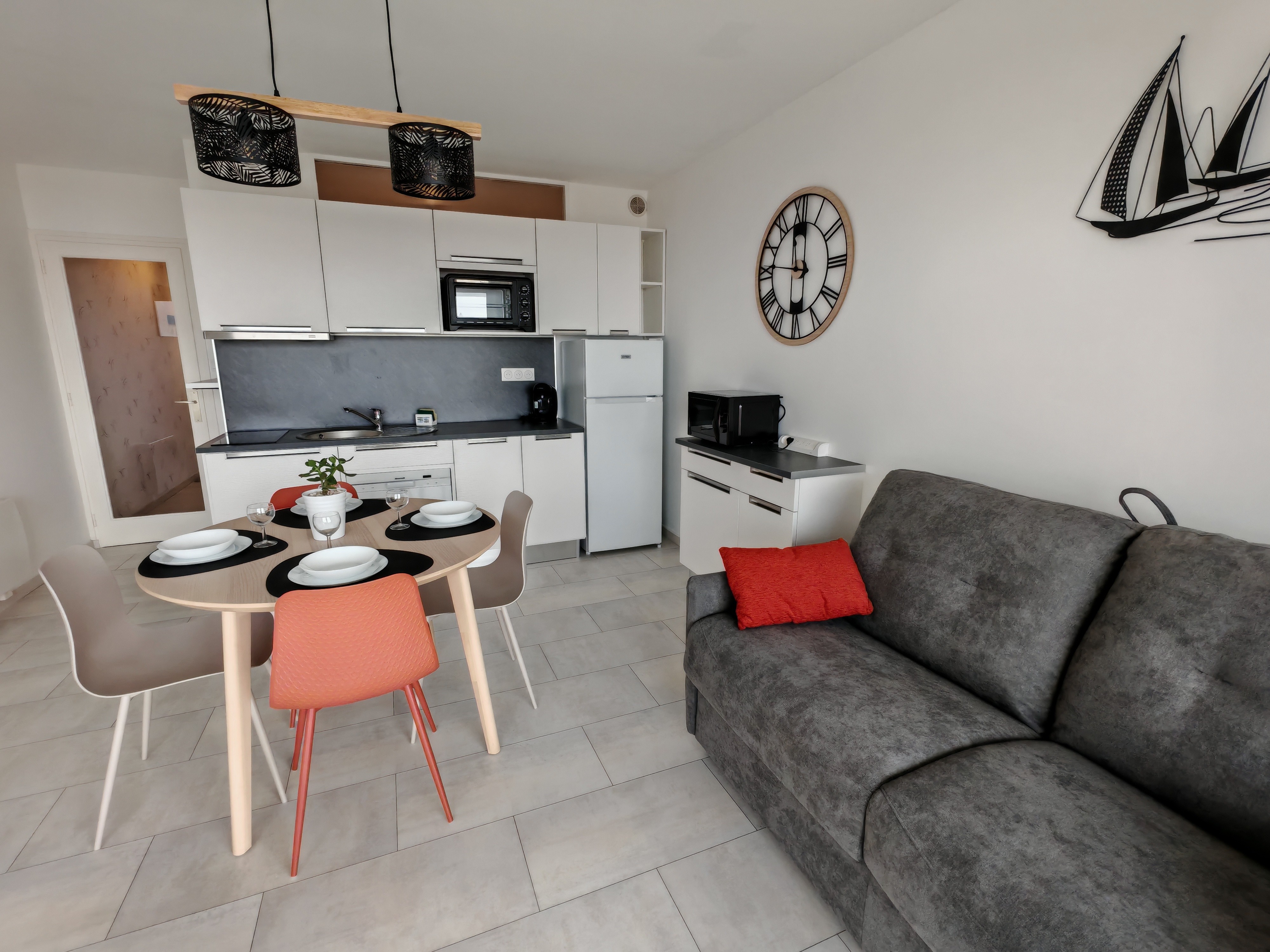 Living room with sofa bed
