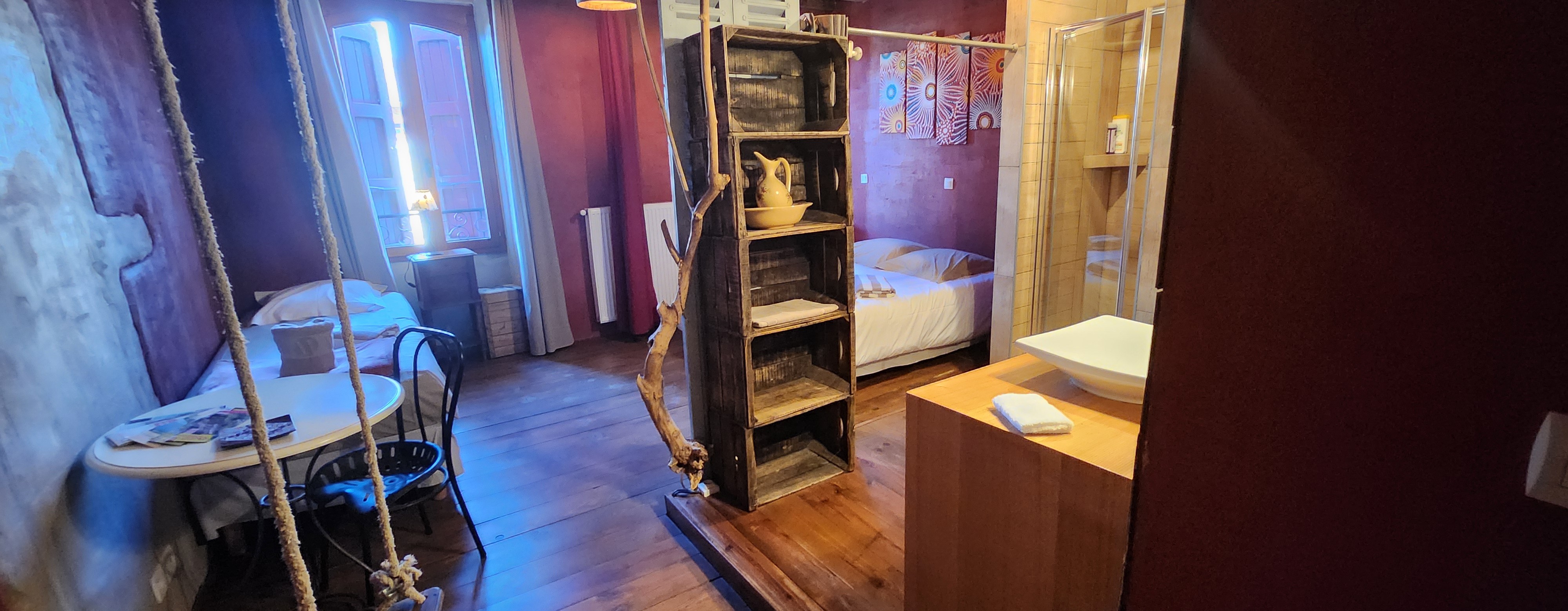 Chambre Bahloo, 3 lits 80 ou 1 lit 160 et 1 lit 80