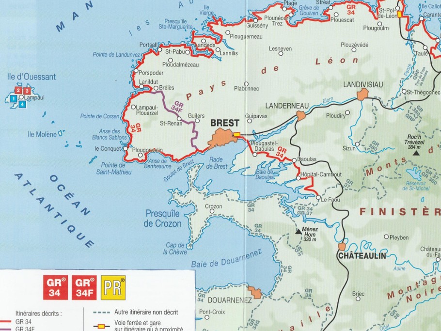 Randonnée sur le GR 34 sur la Côte des Légendes