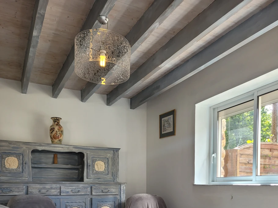 Location vacances, Clévacances, Maison de Tess, séjour salon cuisine