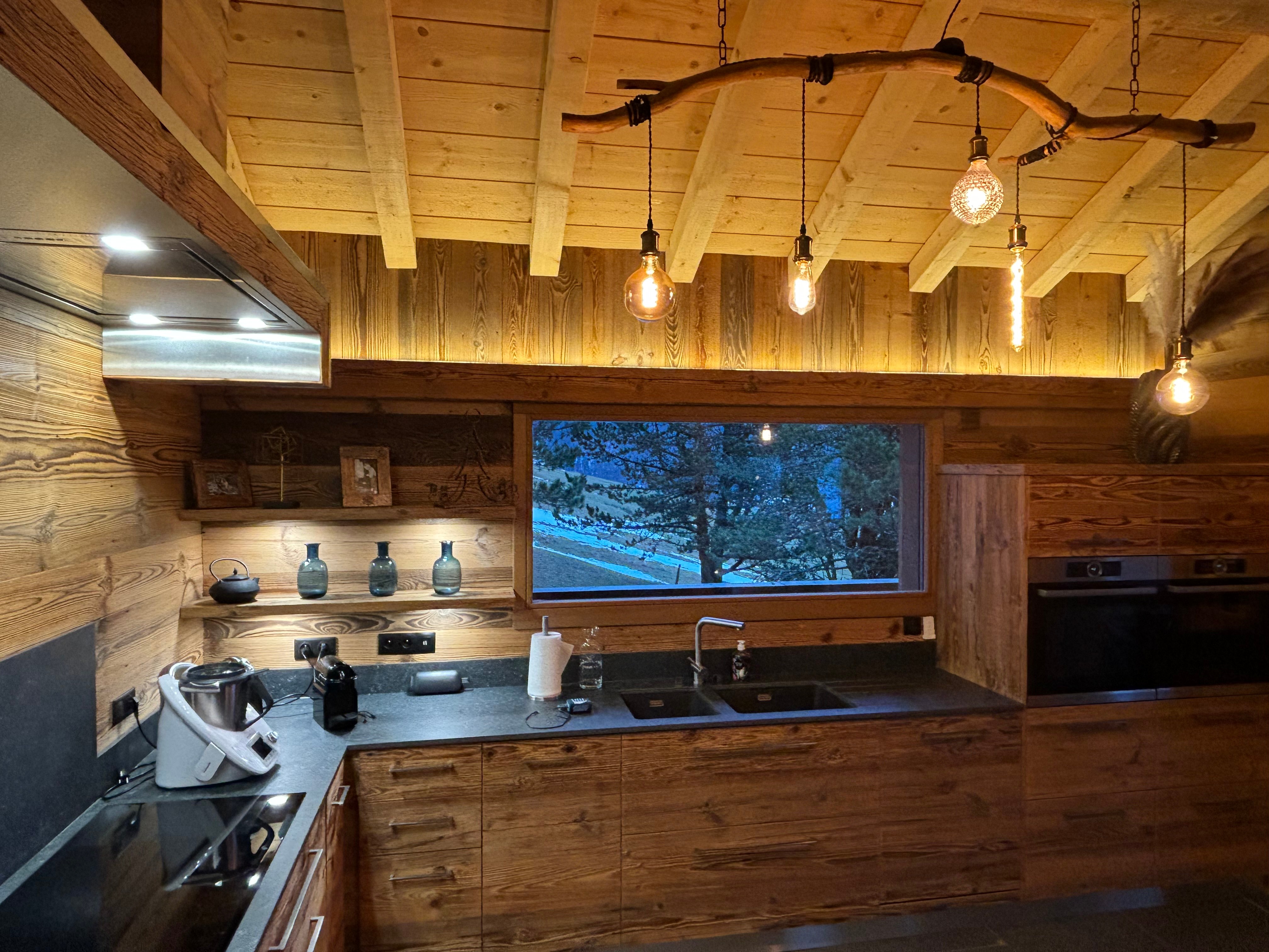 Cuisine - Chalet du Paradis Blanc, à La Bresse avec sauna & spa privé jusqu'à 10 couchages