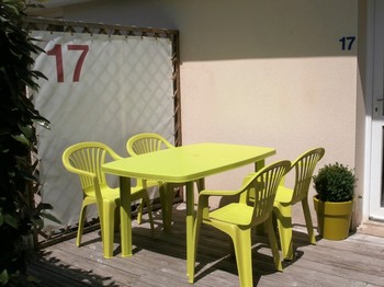 la terrasse ensoleillé côté jardin