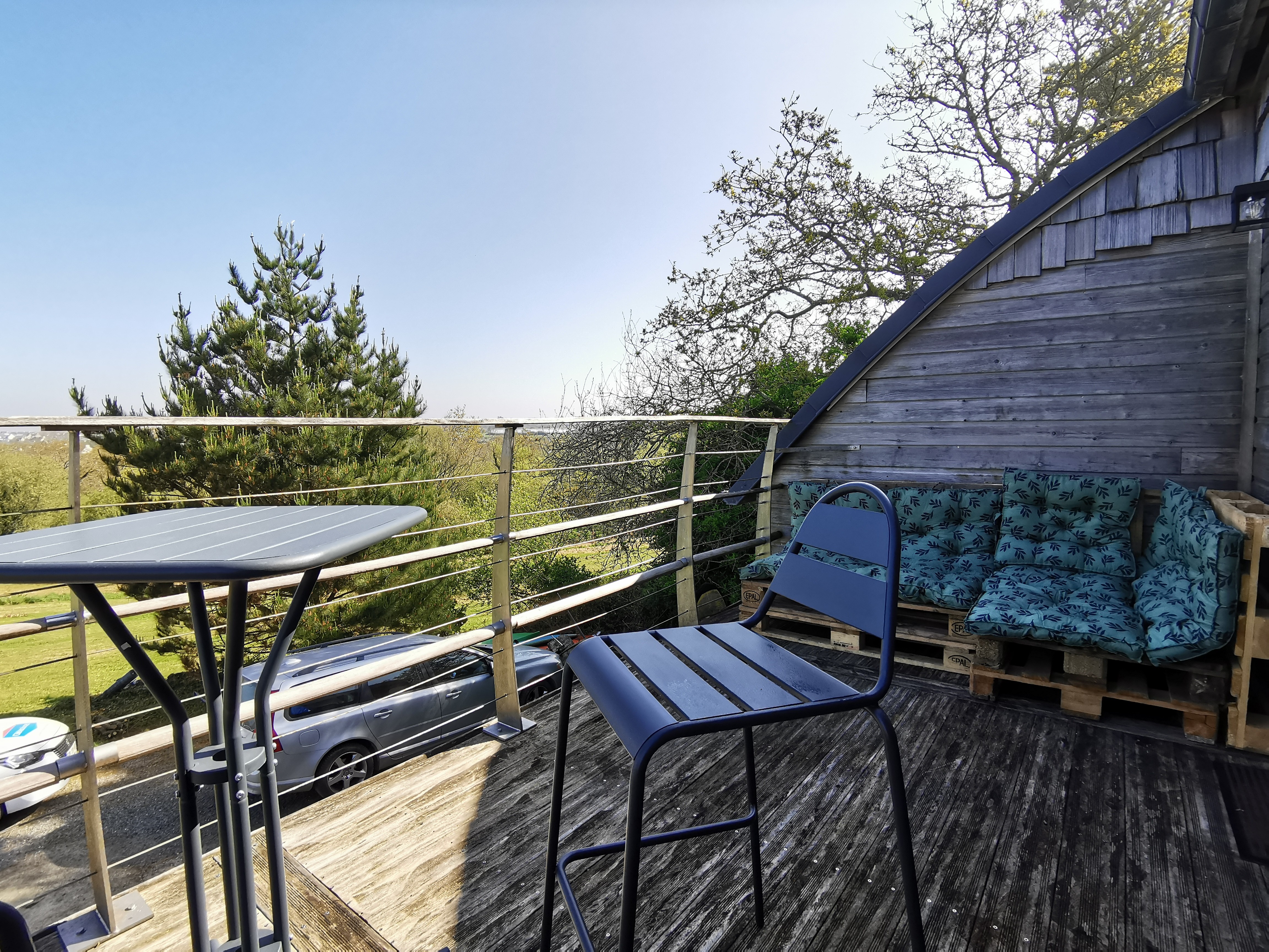 balcon avec vue sur la nature