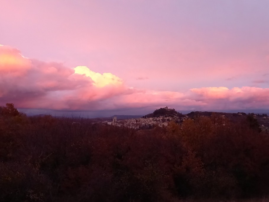 Coucher de soleil à quelques pas de la location
