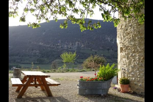 la vue devant le gite