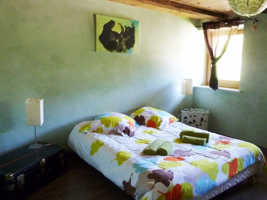 CHAMBRE VERTE - Gîte familial Scaravella, St Maurice sur Moselle, Rouge Gazon - Vosges, Ballon d'Alsace, Naure, Calm, Family