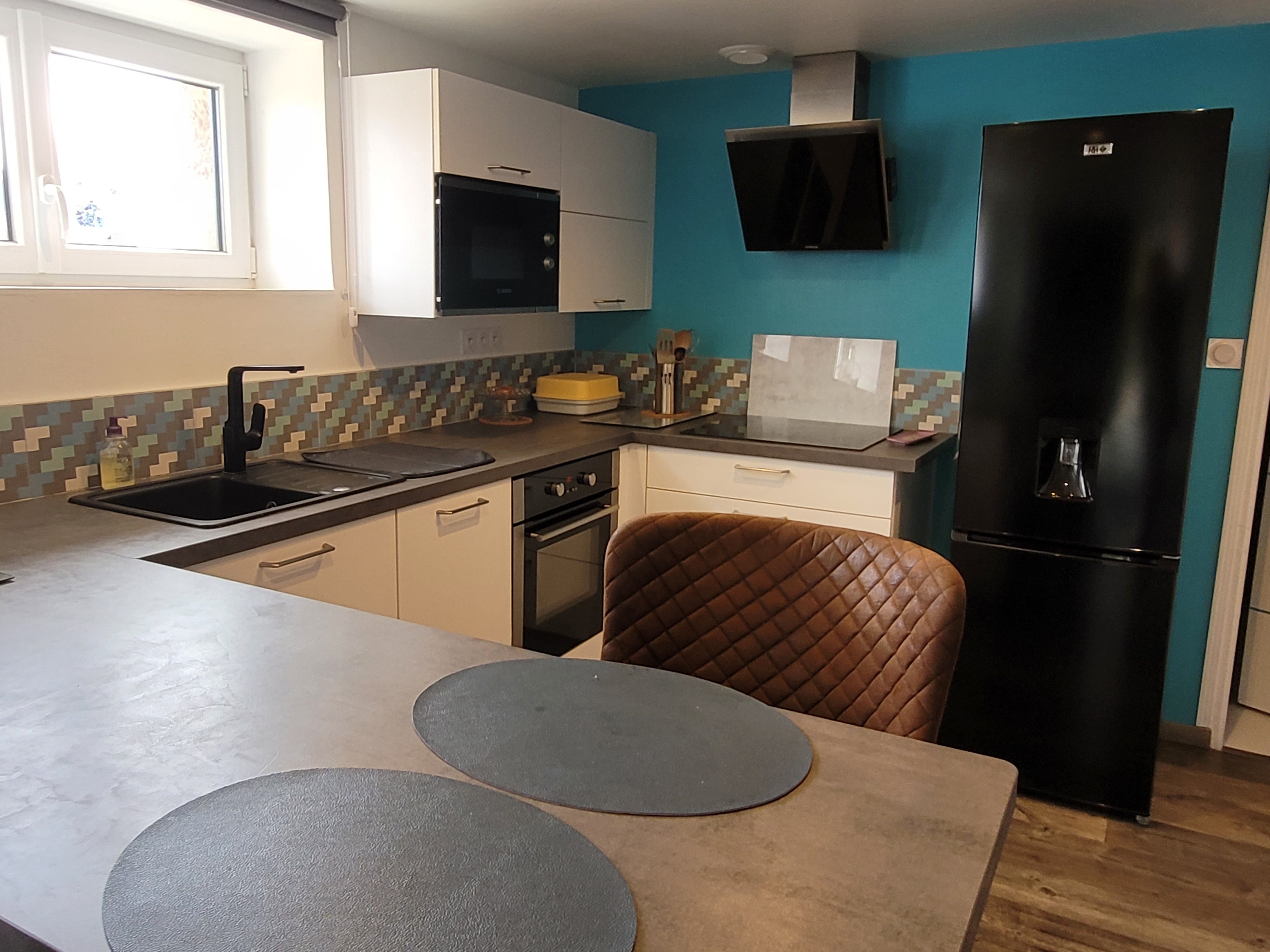 Ancre Violette, 2-people flat, ground floor, living room-kitchen area