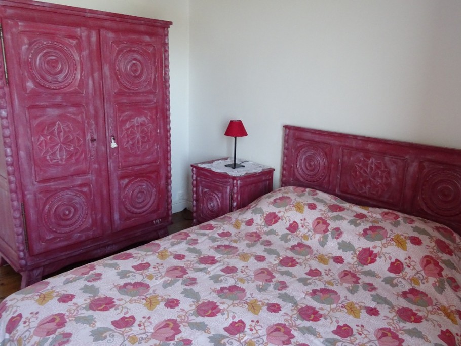Chambre Rouge avec un lit de160 vue sur mer