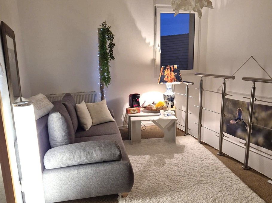 Mezzanine - Chambre d’hôtes de charme avec piscine, terrasse et vue sur les prairies