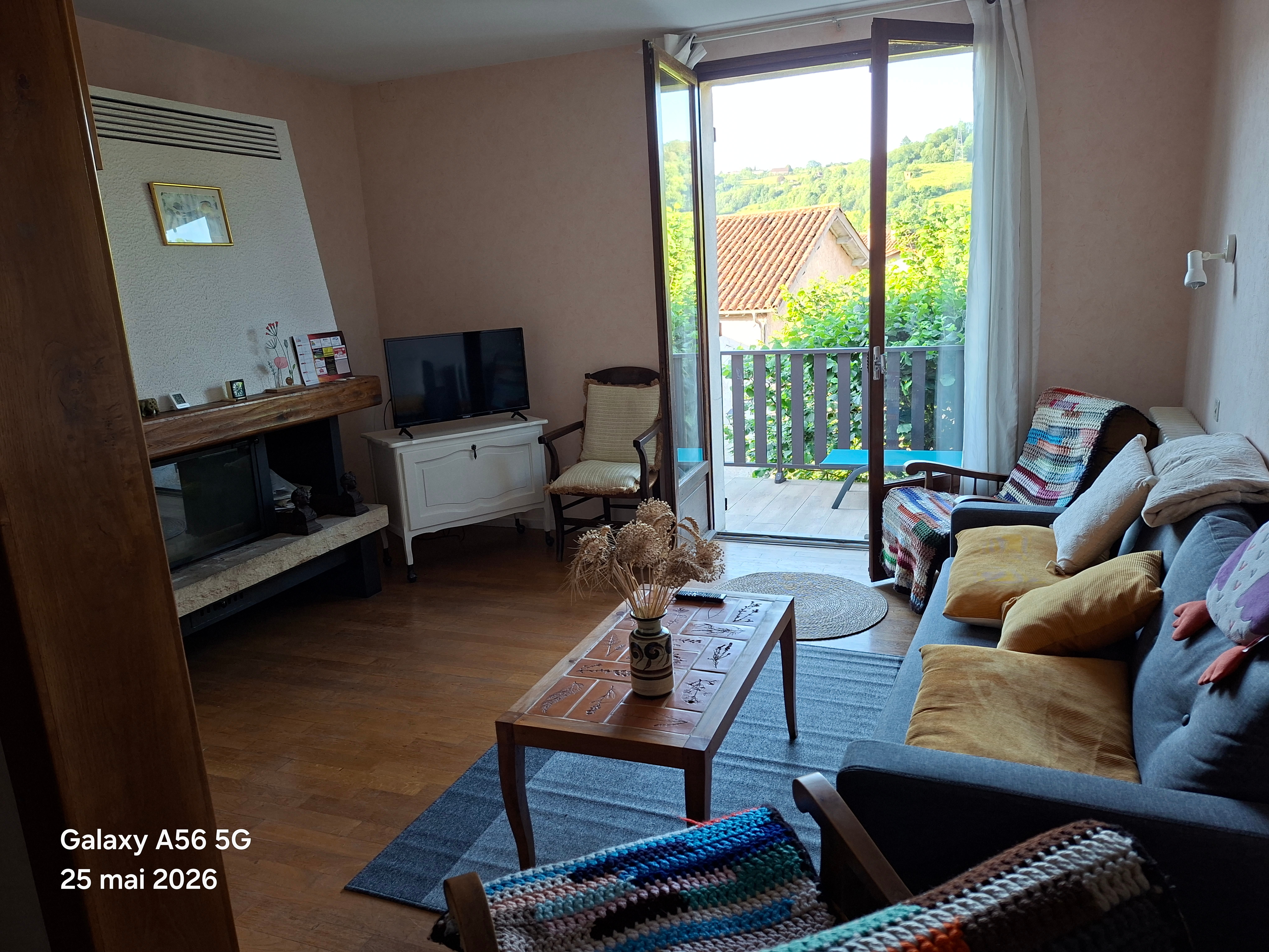 living room opening onto terrace
