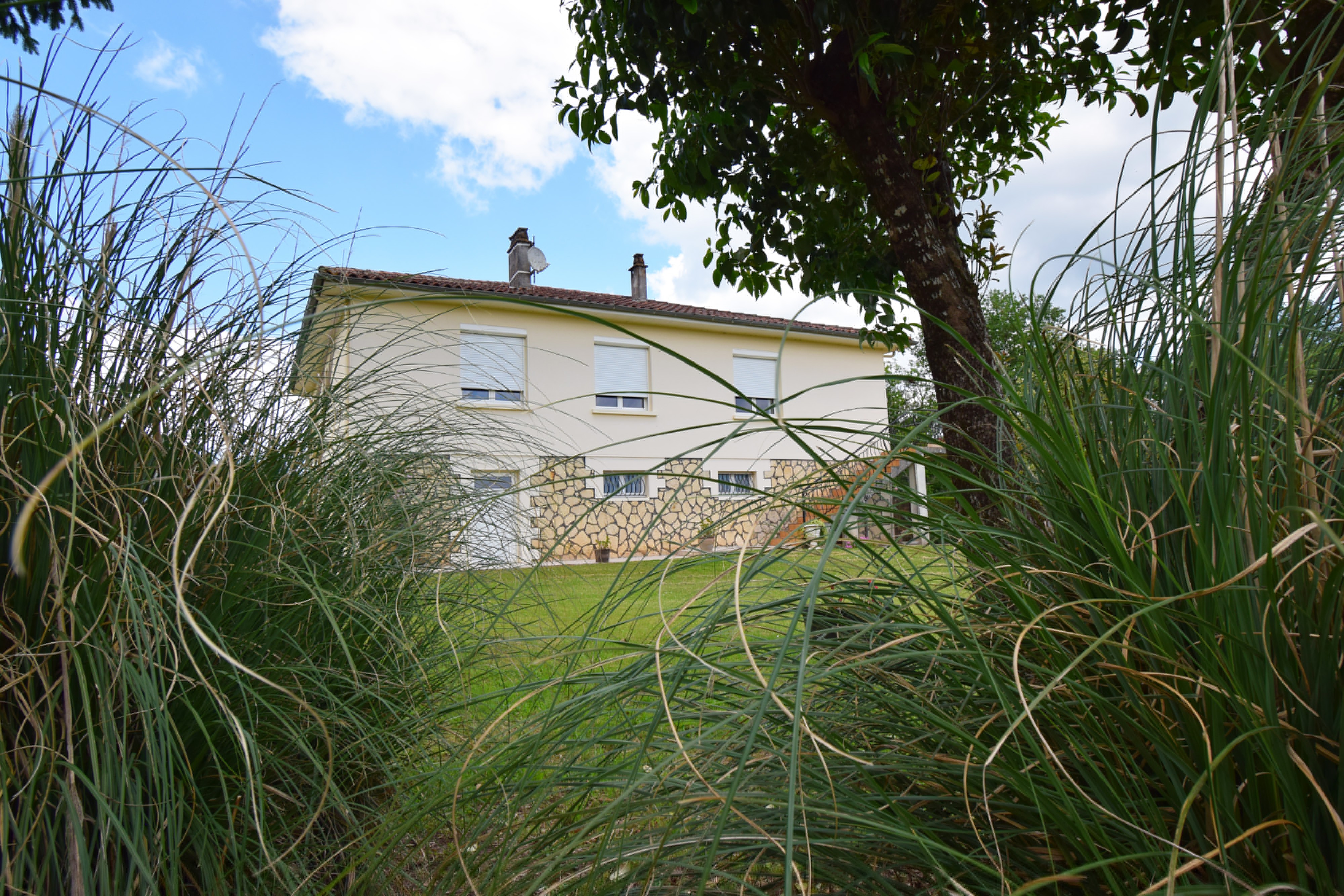Vue gîte et jardin