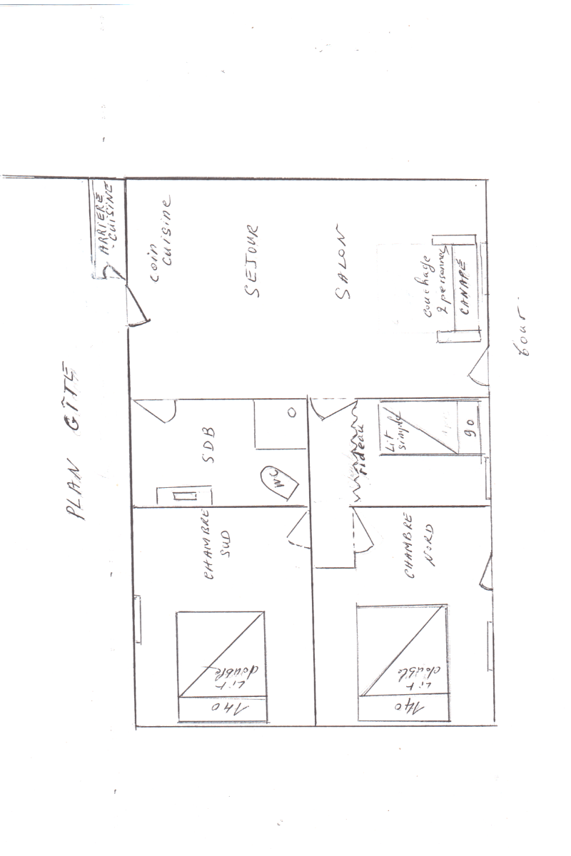 map of the gîte