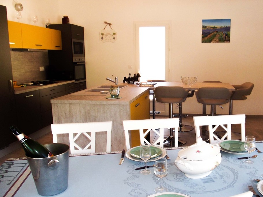 cuisine ouverte entièrement équipée