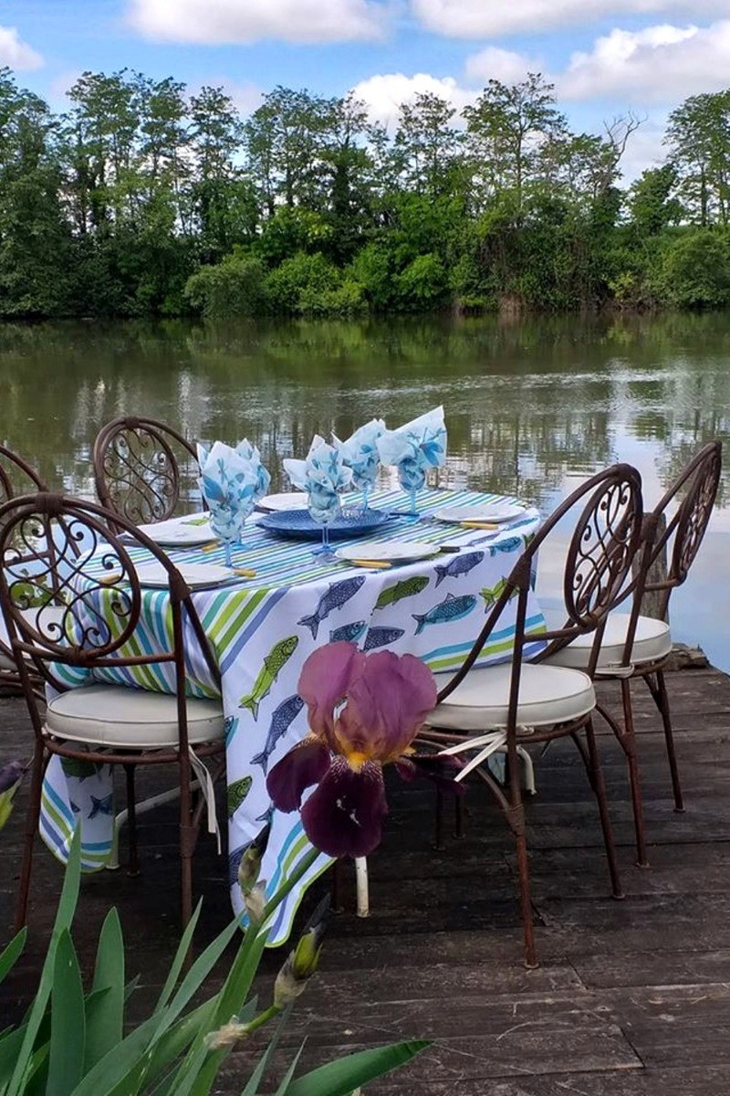 Repas sur le ponton....