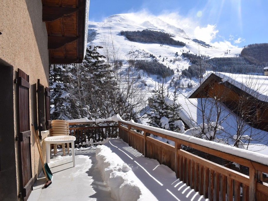La terrasse enneigée