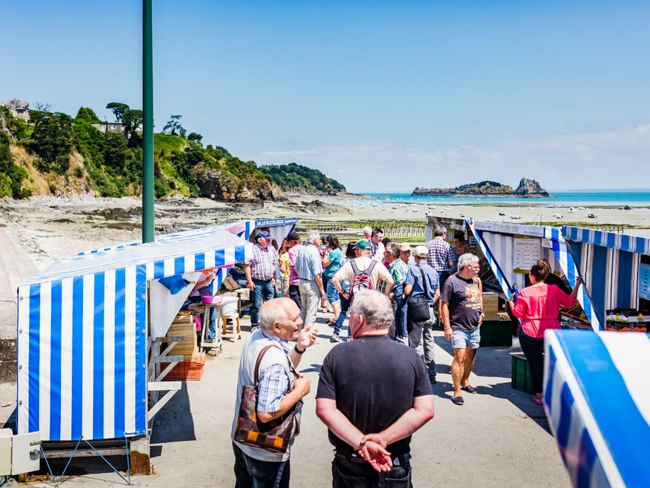 Marché aux huîtres de Cancale.
Crédits photo : CRTB L_oeil-de-Paco