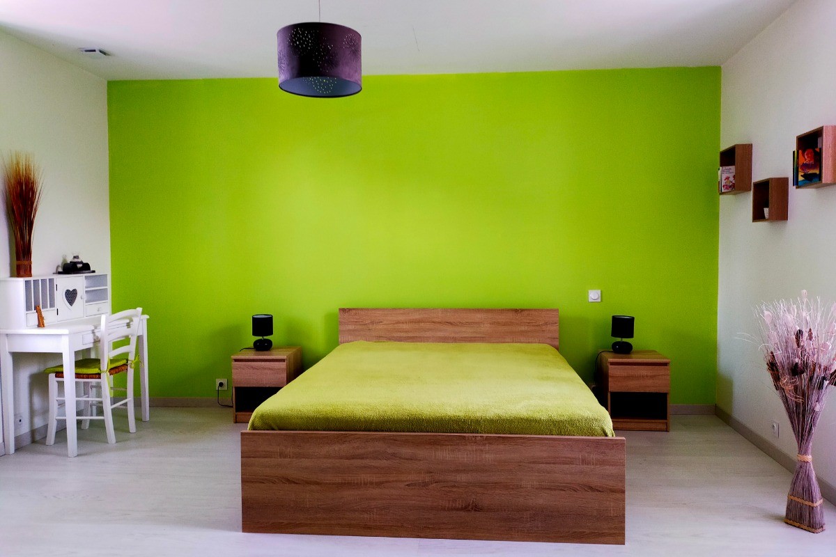 chambre, lit de 160