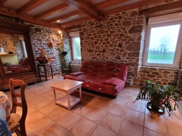 Location Mme Thebault - Salon - Maison 4 personnes en campagne entre Dinan et les magnifiques plages de St Jacut de la Mer