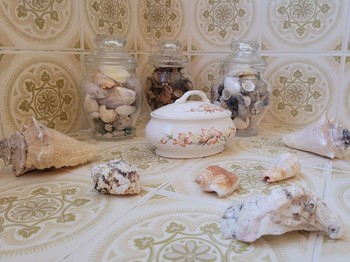 Chambre d'hôtes Clévacances, Ploluha, chez M. et Mme Mac Lachlan, la salle de bain de la chambre familiale, détail