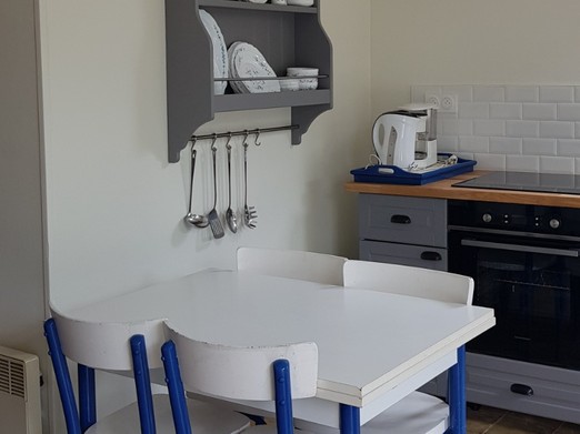 The kitchen area