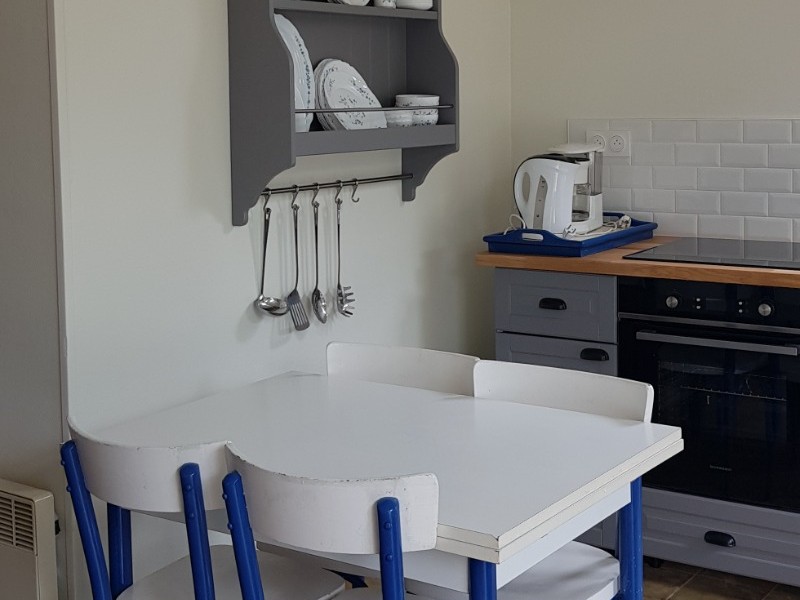 The kitchen area