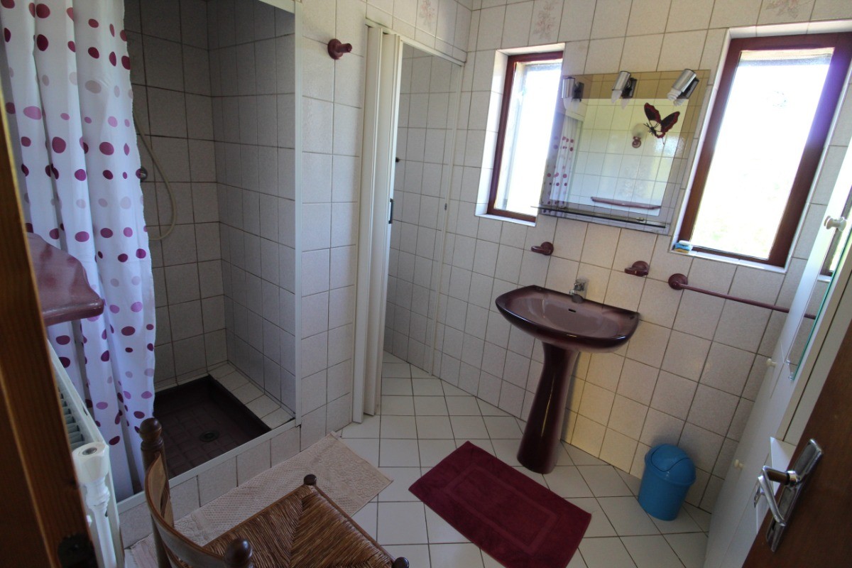 Salle d'eau avec douche