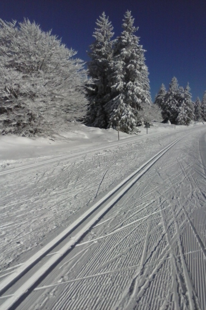 La route des crêtes devient une piste de ski de fond en hiver