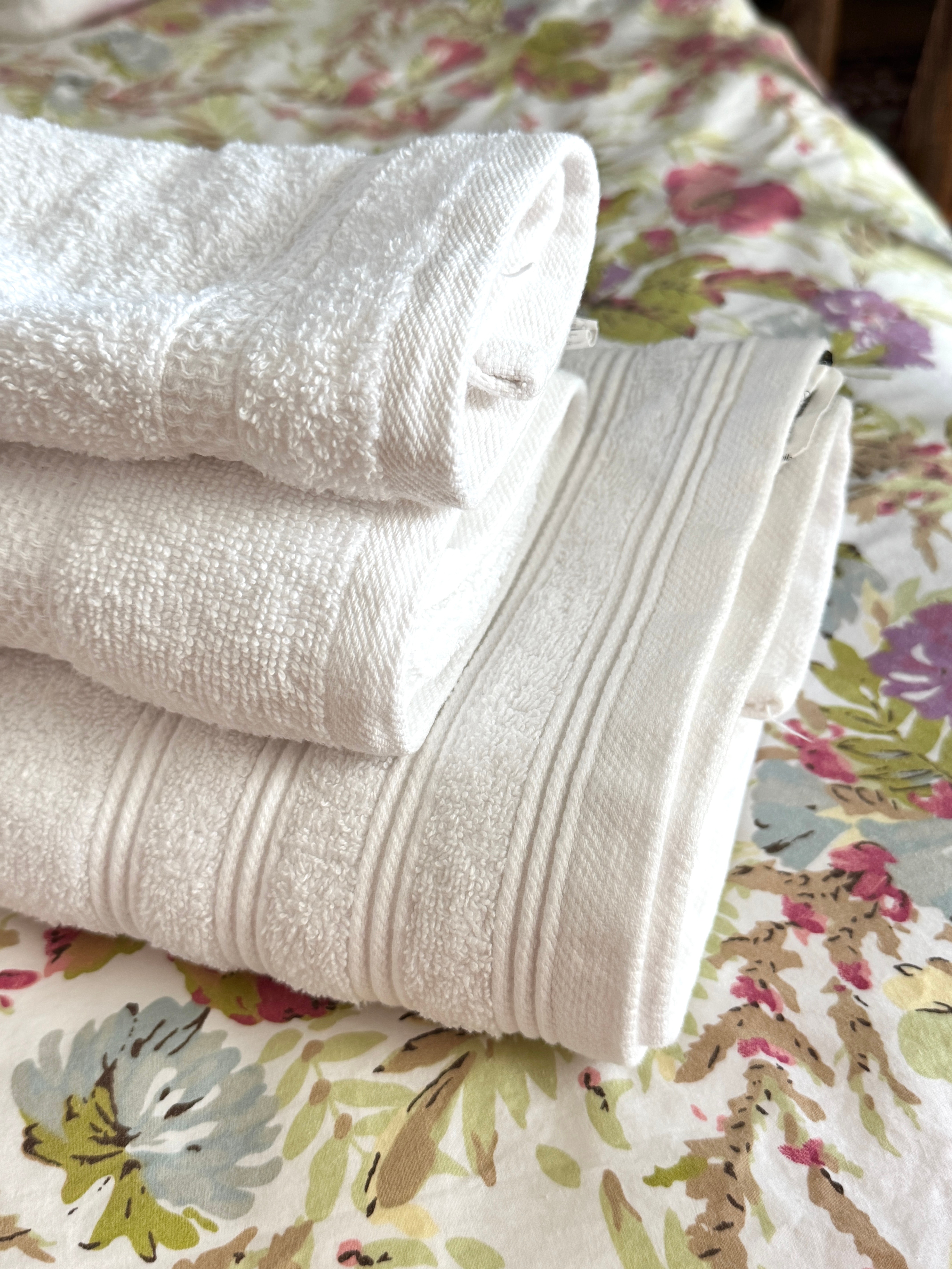 Beds made on arrival, towels provided.