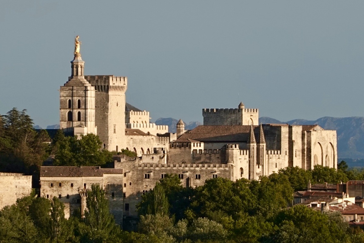 Vue sur Avignon et son Palais des Papes