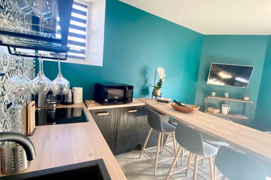 Cuisine  Gîte Appart'Edith La Neuville aux Larris