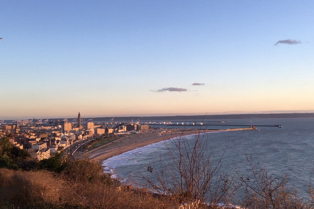 coucher de soleil au Havre