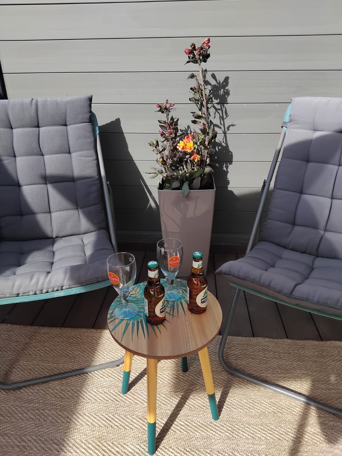 Relaxing on the terrace