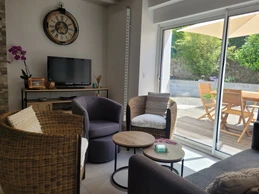 Holiday home, Plouha, Living area: open-plan living room, dining room and kitchen