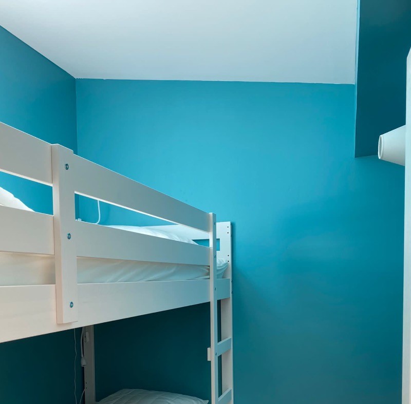 Chambre 3 - 2 lits x1 personne (90 cm) superposés